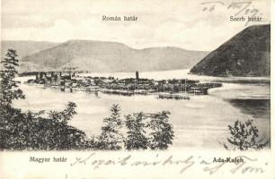 Ada Kaleh, Magyar-román-szerb határ / Hungarian-Romanian-Serbian border (kis szakadás / small tear)