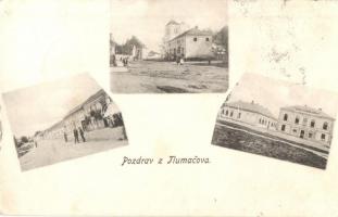 Tlumacov; street view, church (r)