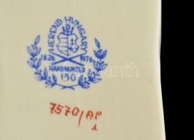 Herendi Apponyi mintás cipőcske, kézzel festett, jelzett, apró kopásokkal, 10,5×5×5 cm