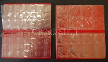 2db kisméretű, használt éremberakó, 1x 32 és 1x 92 férőhellyel