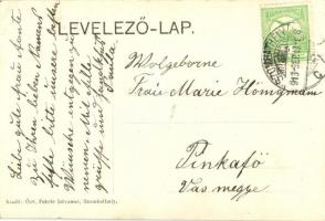 Szombathely, Székesegyház belső és külső nézet - 2 db régi képeslap