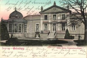 Sopron, Schaumburg-Lippe hercegi villa. Josef Popper kiadása (EK)