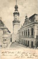 Sopron, Városháza és várostorony. Blum N. kiadása (EB)