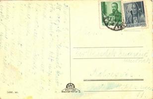 8 db régi magyar és történelmi magyar városképes lap (Krasznahorkaváralja, Munkács, Palicsfürdő, Sza...