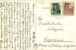 5 db régi magyar és történelmi magyar városképes lap (Szepsi, Szalkszentmárton, Pöstyén, Hajdúszobos...