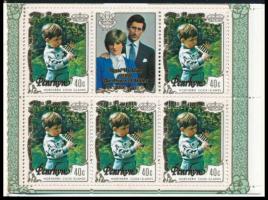 Diana és Károly herceg esküvője bélyegfüzet Prince Diana and Charles' wedding stamp-booklet