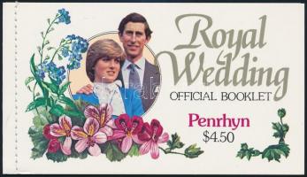 1981 Diana és Károly herceg esküvője bélyegfüzet Mi 222-223