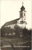 5 db régi magyar és történelmi magyar városképes lap (Balatonlelle, Tiszanána, Szalkszentmárton, Péc...