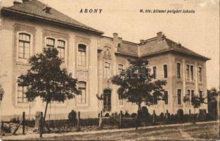 Abony, M. kir. állami polgári iskola. Járdány Gyula kiadása (EK)