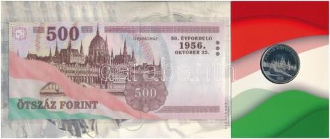 2006. 50Ft Cu-Ni "1956-os forradalom" első napi veret + 500Ft "EB" bankjegy &quo...