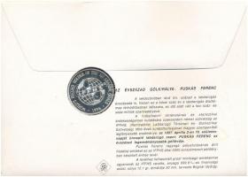 Bognár György (1944-) 1996. "Puskás Ferenc / Az évszázad gólkirálya" Ag emlékérem (12,1g/0...