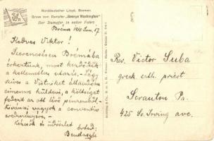 Norddeutscher Lloyd Dampfer SS George Washington passenger steamship (Rb)