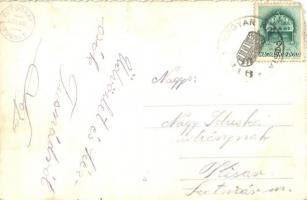 Tusnád-fürdő, Baile Tusnad; Rózsika villa, gyerek kerékpárral / villa, child with bicycle. Adler pho...