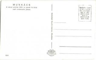 Munkács, Mukacheve, Mukacevo; A városi színház az 1939. év január 6-iki cseh orvtámadás jelével. Sch...