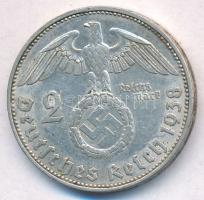 Német Harmadik Birodalom 1938E 2M Ag "Hindenburg" T:2 
German Third Reich 1938E 2 Mark Ag...