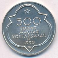 1990. 500Ft Ag "Mátyás király - Buda" T:BU 
Adamo EM114