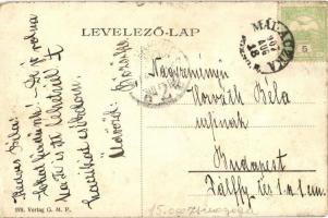 Malacka, Malacky; Új utca, üzlet, izraelita templom, zsinagóga / street view, shop, synagogue (kopot...