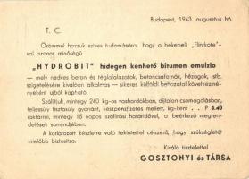 Gosztonyi és Társa Építőipari és Műszaki Vállalat Hyrobit vízszigetelő, hidegen kenhető bitumen emul...