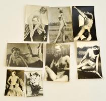 8 db erotikus fotó és erotikus képről készül fotómásolat, 9,5x6,5 és 14x9 cm közti méretben