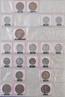 Olaszország 80db-os rendezett fémpénz gyűjtemény, házi készítésű berakólapokon T:vegyes Italy 80pcs of coins in homemade binder pages C:mixed