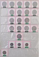 Olaszország 80db-os rendezett fémpénz gyűjtemény, házi készítésű berakólapokon T:vegyes
Italy 80pcs...