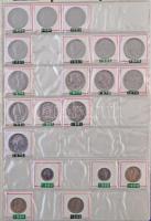 Olaszország 80db-os rendezett fémpénz gyűjtemény, házi készítésű berakólapokon T:vegyes
Italy 80pcs...