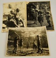 cca 1940 Matheisel József (1908-1961) rozsnyóbányai fotóművész hagyatékából 3 db jelzés nélküli vintage fotó, 40x30 cm