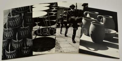 cca 1978 Giltán Tivadar budapesti fotóművész 4 db feliratozott vintage fotója, 36,5x26 cm és 40x30 cm között