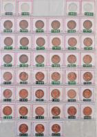 Vegyes: ~273db-os rendezett amerikai, kanadai és ausztrál pénzérme gyűjtemény, házi készítésű berakó...