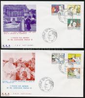 Pope John Paul II. 's journey around the world 4 FDC II. János Pál pápa világ körüli útja sor 4...