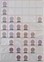 Vegyes: ~223db-os holland, kínai, japán, portugál, görög, bolgár, belga fémpénz gyűjtemény, rendezet...