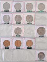 Vegyes: ~223db-os holland, kínai, japán, portugál, görög, bolgár, belga fémpénz gyűjtemény, rendezet...