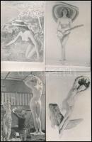 7 db erotikus fotó és erotikus képről készül fotómásolat, 8x6 és 14x9 cm közti méretben