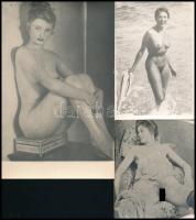 7 db erotikus fotó és erotikus képről készül fotómásolat, 8x6 és 14x9 cm közti méretben