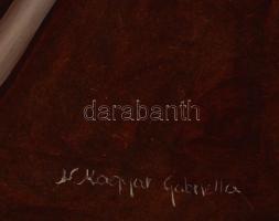 Magyar Gabriella (?-): Kompozíció. Olaj, farost, jelzett, 46×33 cm