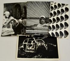 cca 1975 Magyar Alfréd fotóművész 4 db vintage fotója, kettő feliratozott, 40x30 cm és 40x20 cm között