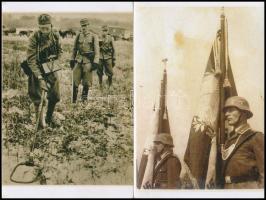 5 db II. világháborús fotó és plakát modern fotómásolata, köztük német tank, torpedó, 10x15 cm