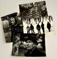 cca 1972 Kalocsai Rudolf (?-?) budapesti fotóművész hagyatékából 4 db vintage fotó, három feliratozott, 29x40 cm és 38,5x27,5 cm