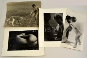cca 1978 Marinkay István (?-?) veszprémi fotóművész hagyatékából 4 db vintage fotó, három jelzett, egy kasírozott, 30x40 cm és 40x30 cm között
