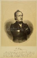 cca 1860 A. Neumann - Edward Kretzschmar: Azonosítatlan férfi portréja, litográfia, papír, paszpartuban, 31×20,5 cm