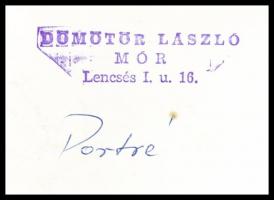 cca 1980 Portré. Dömötör László felvétele, hátoldalán pecséttel jelzett, 24x18 cm