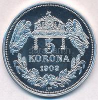 DN "Királyi koronák - Szent László 5 korona 1909" Ag emlékérem tanúsítvánnyal (20g/0.999/3...