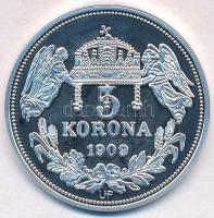 DN "Királyi koronák - I. András 5 korona 1909" Ag emlékérem tanúsítvánnyal (20g/0.999/38,6...