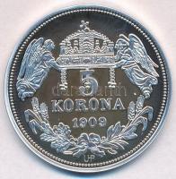 DN "Királyi koronák - II. Béla 5 korona 1909" Ag emlékérem tanúsítvánnyal (20g/0.999/38,61...