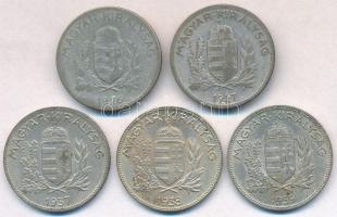 1926-1939. 1P Ag (5xklf) T:2-3 patina