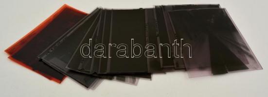 1971 Professzionális metró fotózás nagyméretű síkfilmre, 13 db különféle felvétel föld alatt és föld...