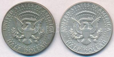 Amerikai Egyesült Államok 1967-1968D. 1/2$ Ag "Kennedy" (2x) T:2
USA 1967-1968D. 1/2 Doll...