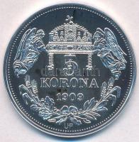 DN "Királyi koronák - Zsigmond 5 korona 1909" Ag emlékérem tanúsítvánnyal (20g/0.999/38,61...