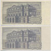 Olaszország 1969. 1000L (2x) T:III,III-
Italy 1969. 1000 Lire (2x) C:F,VG
Krause 101