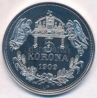 DN "Királyi koronák - III. András 5 korona 1909" Ag emlékérem tanúsítvánnyal (20g/0.999/38...